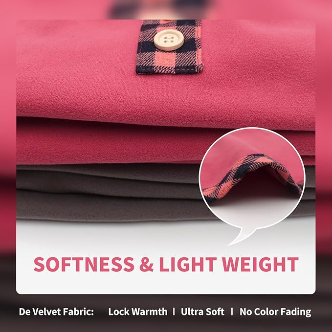 KYEESE Dog Shirt (2Pack Grey+Pink, Large) - Stretchy Velvet Pullover Vest, Lightweight Fleece, Sleeveless, Plaid Binding, Button Decoration, Breathable, Comfortable, for Small Dogs