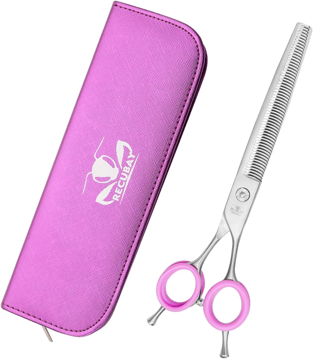 Dog Grooming Scissors, 7.0" Shears with Matte Deluxe Color, 56 Tooth thinning Shears