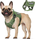 Tactical Dog Harness Medium Sized Dog,No Pull Military Dog Vest with Handle&Molle,Reflective Heavy Duty Pet Harness for K9 Working Walking Hiking Training Green M