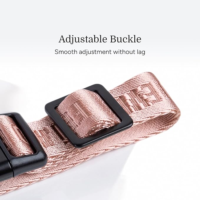 2025 New Edition, Fei & Eve MagEase Dog Collar - Patented Magnetic Buckles | Fur-Safe | Premium 210D Nylon | 450LB Escape-Proof | Adjustable Fit | Large (Blush)