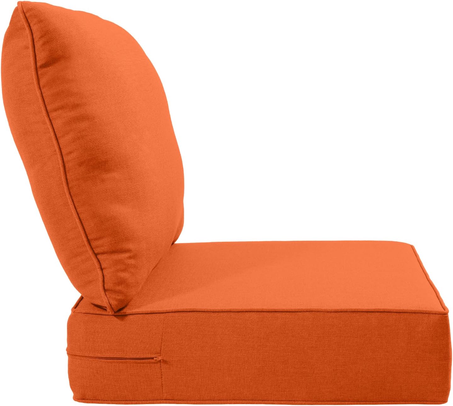 Luxury 22x24/22x25 6-Inch Patio Chair Cushions Set of 3 - Memory Foam Deep Seat Water-Resistant Patio Cushion for Lawn Dining Rocking Swivel Chairs Loveseat 3-Seater Sectional Sofa - Orange