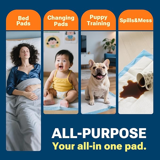 100 Count Disposable Bed Pads for Adult 36" x 36", Chucks Pads Underpads Bed Liner for Incontinence, Extra Large Puppy Pads / Dog Pee Pads / Wee Wee Pads for Training, XL, 45 Count