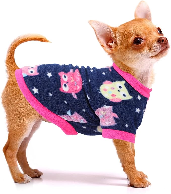 2 Pieces Dog Sweaters for Small Dogs, Fall Winter Fleece Dog Clothes, Soft and Warm Puppy Sweater Doggie Coat for Winter Pet Cloting for Chihuahua Yorkie (Rose,Pink, X-Small)