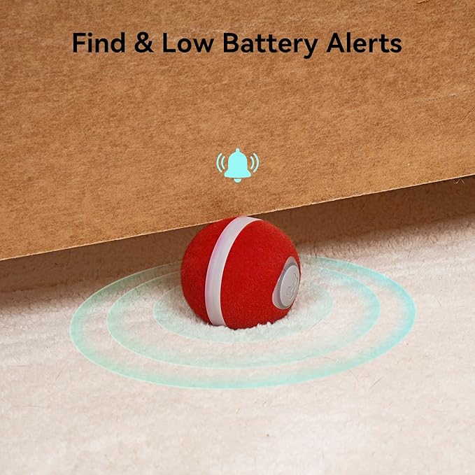 Cheerble Interactive Cat Ball Toy, Wicked Ball M3, Automatic Moving Smart Anti-Depression Pet Toy Fun Gift with Light