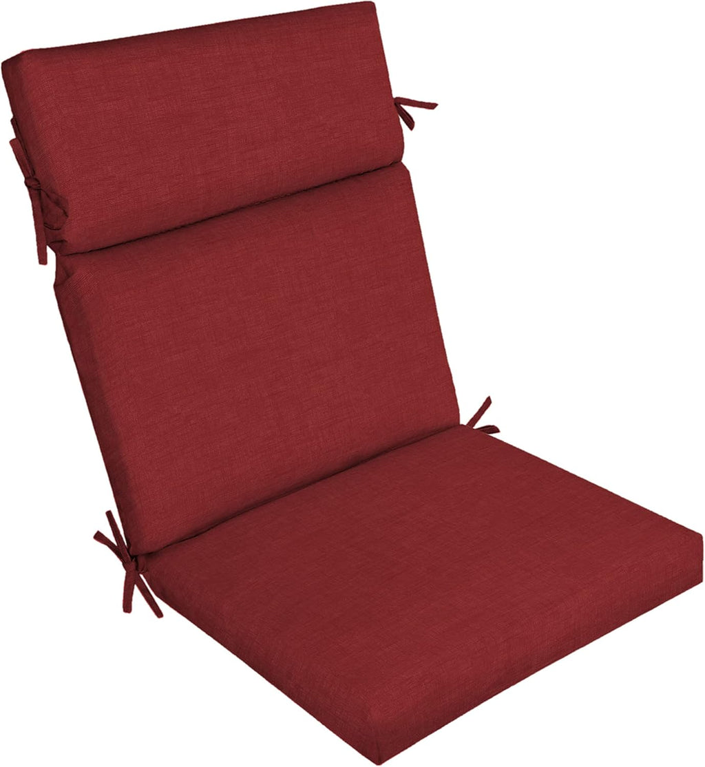Arden Outdoor Chair Cushion, 21 x 20, Rain-Proof, Fade Resistant 20 x 21, Ruby Red Leala