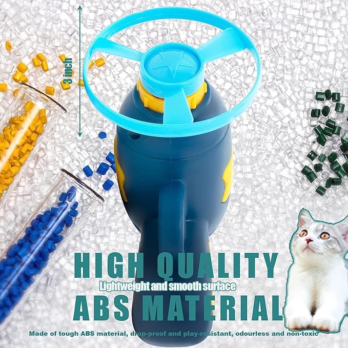 Cat Fetch Toys, Interactive Flying Cat Toys with 20 Colored Flying Propellers, Pet Tracks Chasing Toy for for Kitten Training Hunting (only Propellers)