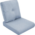 Outdoor Chair Cushion Set, 25 x 22 Deep Seat Cushion, Patio Chair Cushions for Outdoor, Include 1 Seat Cushion and 1 Back Cushion, Baby Blue