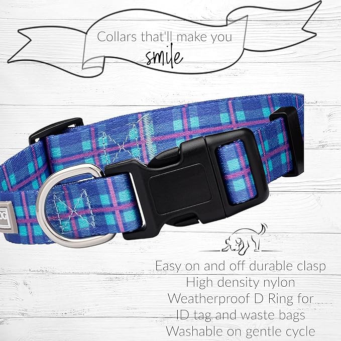 Lucky Love Dog - Adjustable Dog Collar and Leash Set with Easy Click Buckle for Small to Large Dogs, Durable, & Comfortable Collar for Male & Female Dogs, Puppies & Adult Ones - Scotty Combo, Small