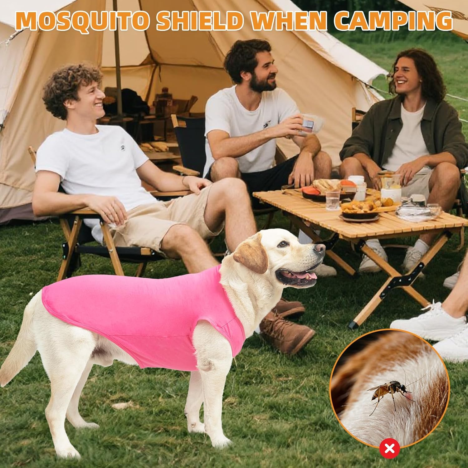 KOOLTAIL Girl Dog Clothes for Large Dogs, 2 Pack Cotton Fall/Winter Warm Dog T Shirts Coats for Outdoor, UV & Insect Protection Anti-Hair Loss & Lightweight Pet Vest Tank Tops Apparel, Pink & Rose,L