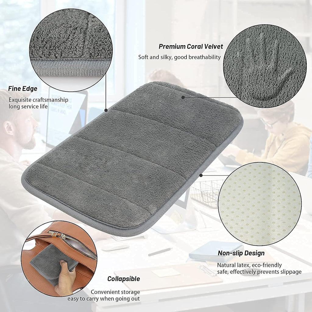 2 Sets Upgrade Computer Wrist Elbow Pad, DILIBRA Portable Memory Foam Arm Wrist Rest Pillow, Soft and Anti-Slip Wrist Support Mat for Keyboard Desktop Office Gaming - Alleviate Elbow Pain