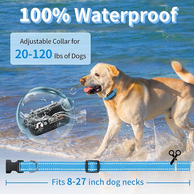 PaiPaitek Dog Bark Collar with Remote 3300ft Range - Automatic Bark Activated Shock Collar for Small Medium Large Dog with 5 Adjustable Sensitivity & Waterproof