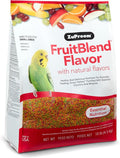 ZuPreem FruitBlend Bird Food, Bird Feed Pellets for Parakeets, Budgies, Parrotlets & Doves, ZuPreem Core Nutrition with Natural Fruit, Parakeet Food, Budgie Feed, Made in USA, (Small, 10 lb Bag)