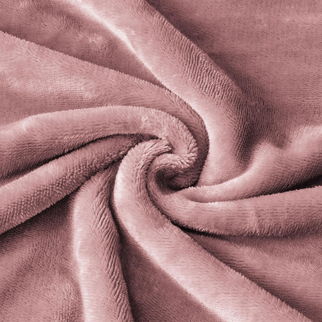 BEDELITE Body Pillow Cover with Zipper Closure, Super Soft and Cozy Fuzzy Fleece Pillowcase 20 x 54 Inches, Luxury Fluffy Plush Long Body Pillow Pillowcase for All Seasons(Dusty Pink)