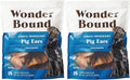 Amazon Brand - Wonder Bound Whole Pig Ears, Single Ingredient, Highly Digestible, Dog Treats for Puppy and Large/Medium Dogs, Pork, 18 Count, 12.7 Ounce (Pack of 2)