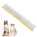 8.5 Inch Dual Tooth Pet Comb for Mats and Tangles，Professional Grooming Comb Removing Excess Hair for Long-Haired Cats and Dog Kit,Prevent Undercoat, Excess Hair,Mats and Tangles,Pet Essential