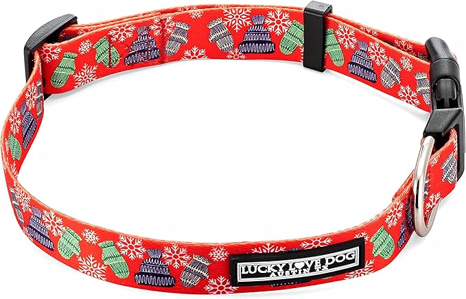 Lucky Love Dog - Adjustable Dog Collar with Easy Click Buckle for Small to Large Ones, Durable, & Comfortable for Male & Female Dogs, Pet Collar for Puppies & Adult Dogs - Chilly, Small
