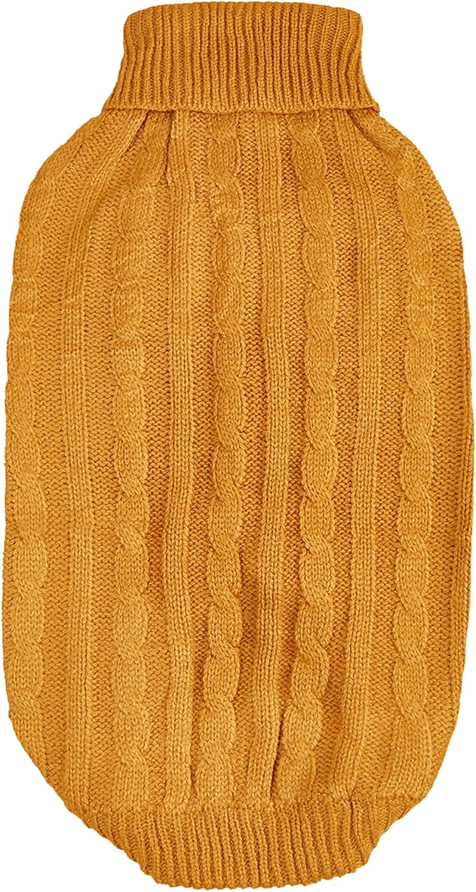 Dog Sweater for Small Medium Large Dogs - Warm Winter Turtleneck Knit Dog Sweaters Soft Pet Cat Clothes Christmas Coat Indoor Outdoor Use for Puppy Kitten Male Female Girl Boy Pets