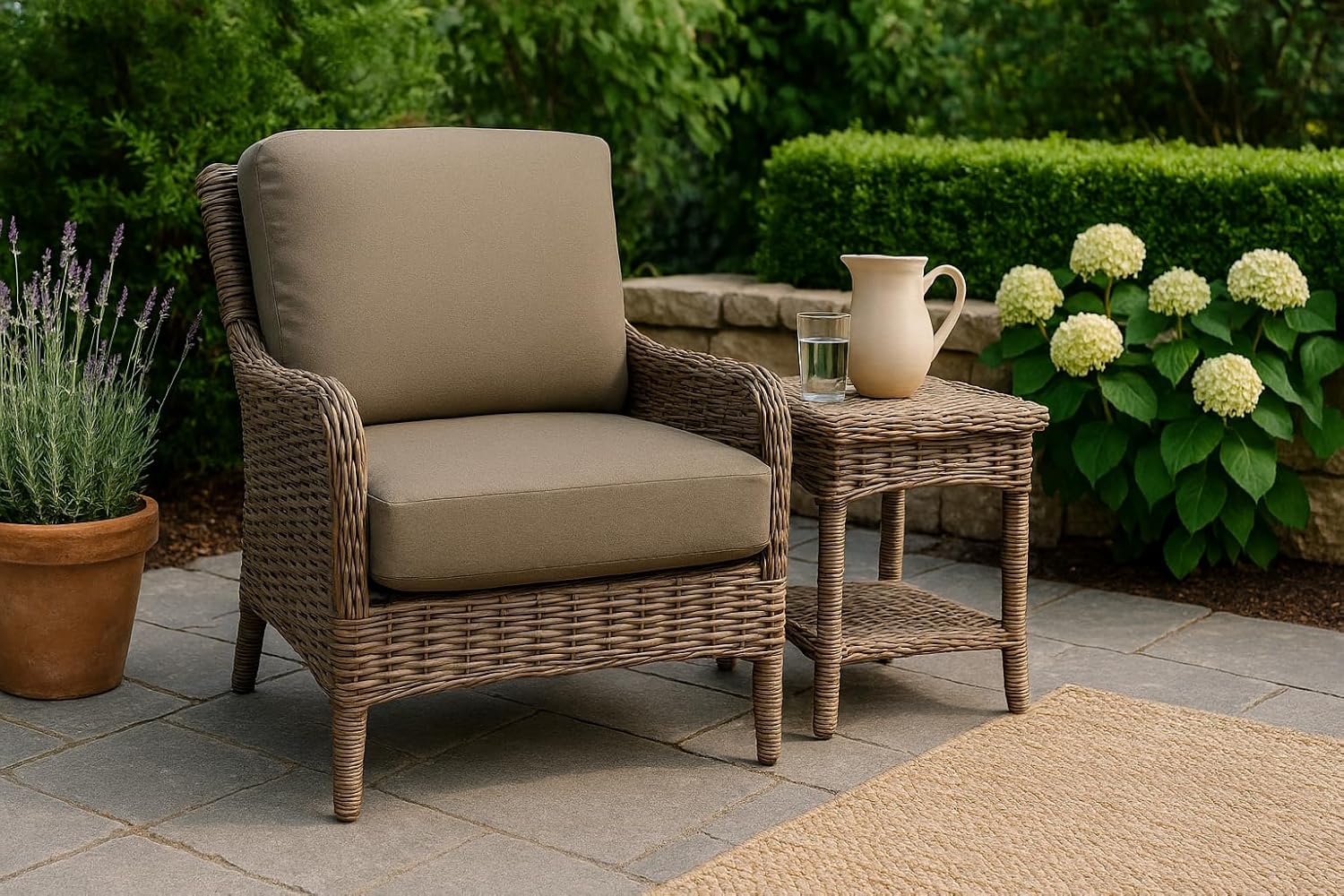 Cushion Source Rounded Back Seat Cushion, 19.5" x 20" x 5" deep Indoor and Outdoor Durable seat Cushion Made with Fade Resistant Sunbrella Fabric, Hidden Zipper, Sunbrella Canvas Taupe