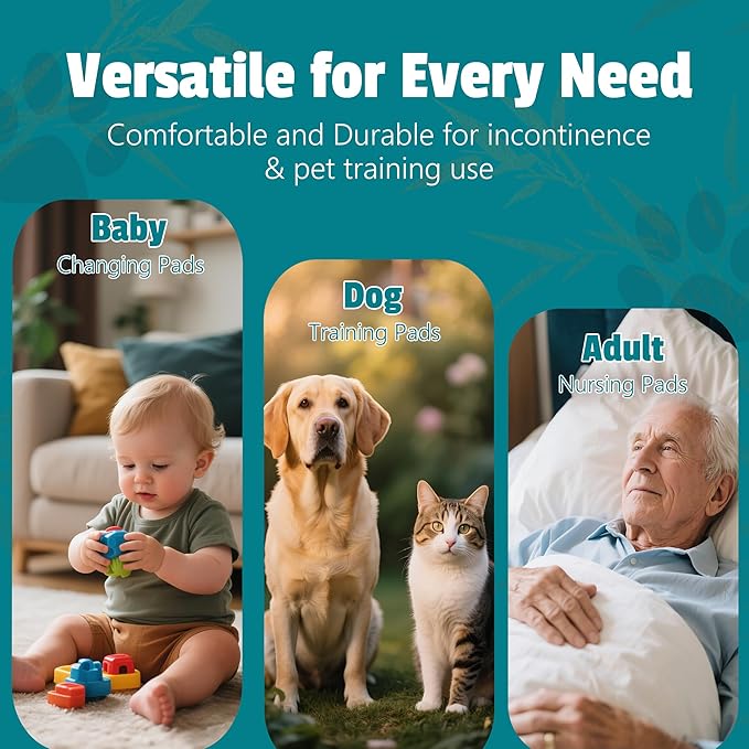 Upgrade Leak-Proof Pet Training and Puppy Pads, Jumbo Pee Pads for Dogs with Thicken Polymer Heavy Absorbency, Quick Dry Disposable Pee Pads for Cats Dogs (45, Charcoal)