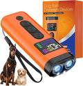 Dog Bark Deterrent Device, 65 FT Range,3X Ultrasonic Bark Deterrent Device & Ultrasonic Dog Trainer - Anti-Barking Device with Color Display, Safe & Effective Alternative to Bark Collars - Orange