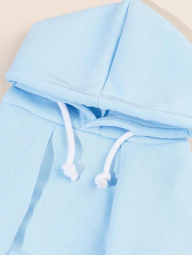 QWINEE Basic Dog Hoodie Sweatshirt Puppy Sweater Warm Cat Costumes Pet Clothes for Chihuahua Puppy Kitten Small Medium Dogs Light Blue X-Small