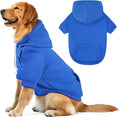 Dog Basic Hoodie Ultra-Soft Plaid Dog Clothes Cold Weather Sweaters for Medium Large Dogs Breathable Cozy Fabric Pet Coat Warm Stylish Sweatshirt with Leash Hole Pocket Dogs Jacket for Cats Boys Girls