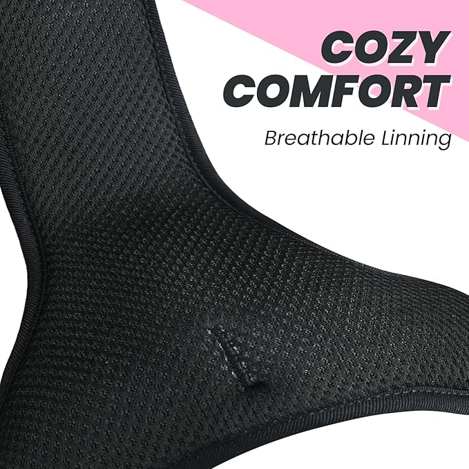 VIVAGLORY Dog Harness Easefit No Pull Dog Harness with Front Clip & Handle for Lifting Training, Adjustable Padded No-Pull Anti Pull Easy On for Puppy & Pet, XS, Pink