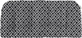 RSH Décor: Tufted Wicker Loveseat Cushion | Indoor/Outdoor All Weather Polyester Pattern Fabric | Reversible | 41”x19 | Matte Black Geometric