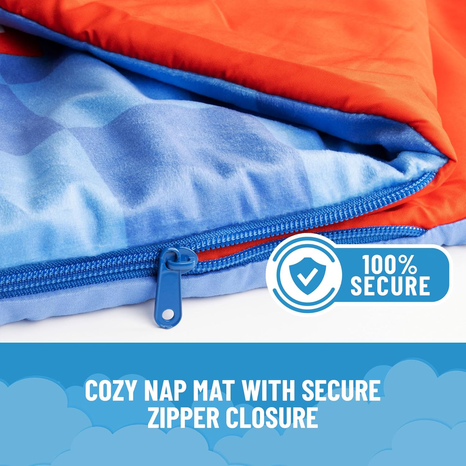 Jay Franco Kids Slumber Bag and Pillow - 54 x 27 Inch Comfy Indoor Sleeping Bag for School and Sleepovers, 2 Piece Set, Blue - Cars