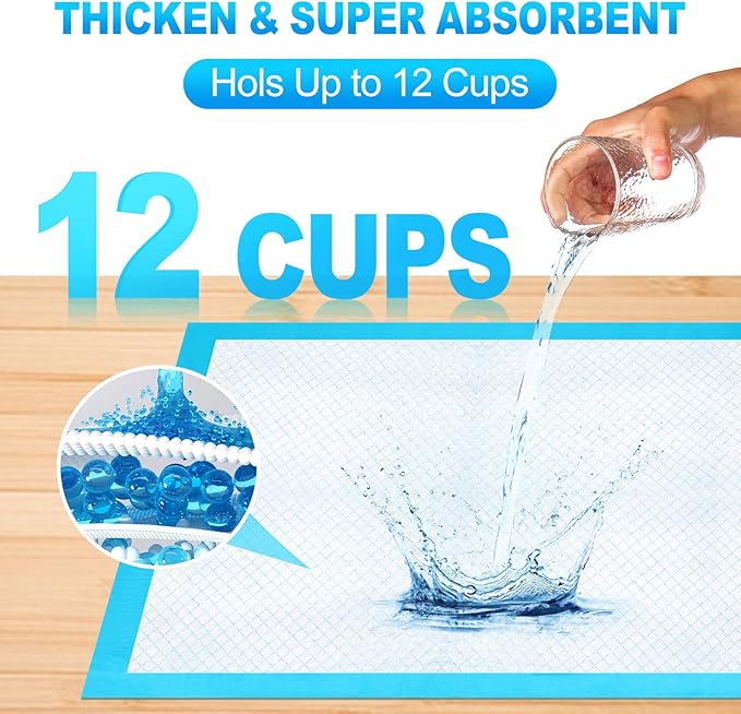 Pee Pads for Dogs & Cats 40"x40" 100 Count, Puppy Pads Extra Large, Disposable Thicken Pet Training Pads for Doggie Rabbits, Incontinence Underpads Ultra Absorbent & Quick-Dry, Leakproof Potty Pad