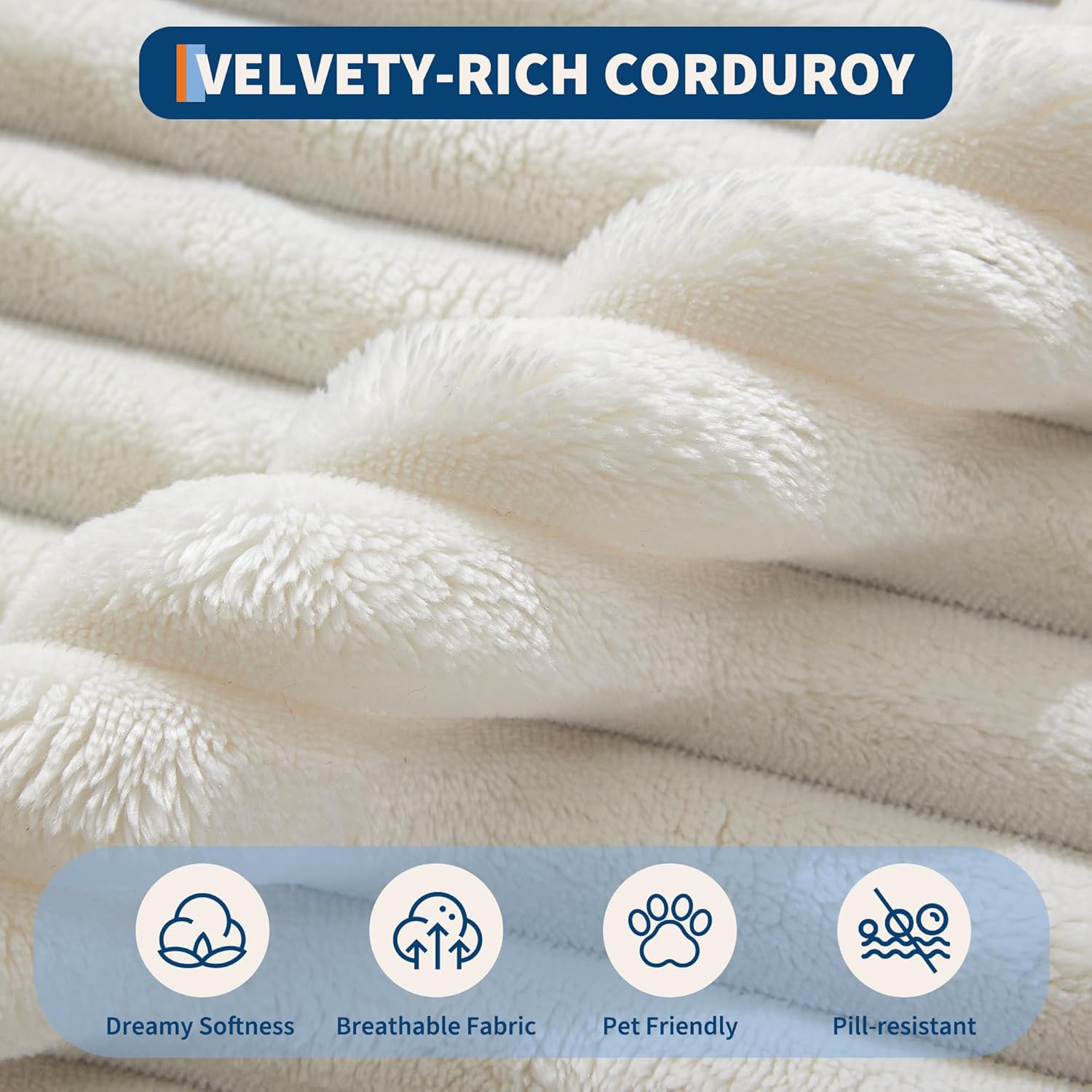 61" Oversized Chaise Lounge Chair Indoor, Boneless Couch Cloud Fluffy Chaise Lounges Corduroy Upholstered Sofa Bed w/Throw Pillows for Living Room Home Beige