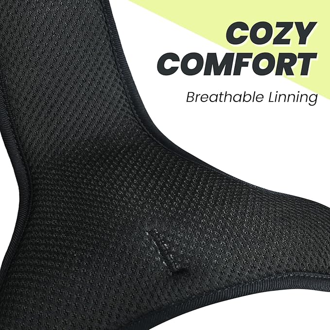 VIVAGLORY Dog Harness Easefit No Pull Dog Harness with Front Clip & Handle for Lifting Training, Adjustable Padded No-Pull Anti Pull Easy On for Puppy & Pet, L, Bright Yellow