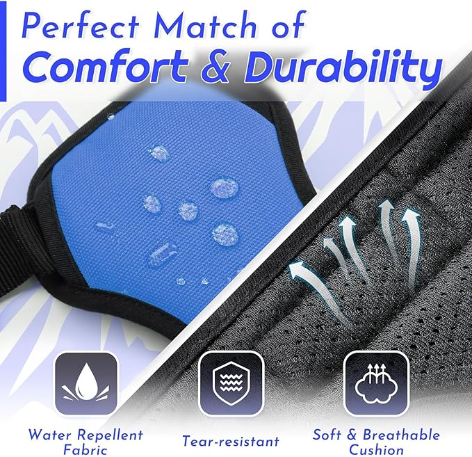 Eagloo Dog Harness Small Sized Dog, No Pull Service Vest with Reflective Strips and Control Handle, Adjustable and Comfortable for Walking, No Choke Pet Harness with 2 Metal Rings, Blue, S