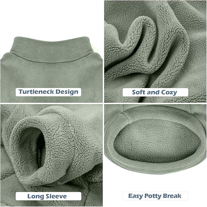 Dog Sweater, 3 Pack Dog Sweaters for Small Dogs Girl Boy, Ultra Soft Warm Puppy Clothes Dog Coat for Winter (Lt Blue+Olive+Brown, Large)