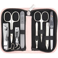3 Swords Germany - brand quality 8 piece manicure pedicure grooming kit set synthetic leather case light pink - Made in Germany