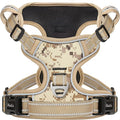 HEELE Dog Harness, No Pull Adjustable Padded Reflective Harness for Small Medium Large Dogs with Handle for Walking Training,Camo Tan, L