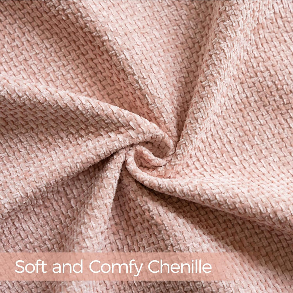 a moment Pink Spring Chenille Throw Pillow Covers 20x20 Inch Pack of 2 Modern Decorative Throw Pillow Covers Farmhouse Cross Covers Home Decor for Sofa Bedroom Living Room