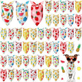 Weewooday 50 Pcs Fruit Dog Bandanas Bulk for Dogs Soft Bibs Adjustable Triangle pet Bandana for Small Medium Large Costume(Fruits Pattern, 25.6 x 17.7 x 17.7 Inch)