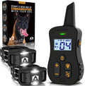 INVIROX Dog Shock Collar [Ultra K9] 124 Training Levels, 4 Powerful Modes with Night-Light and ¾ Mile Range 100% Safe Dog Training Collar for Large Dogs IP67 Waterproof (Double Receiver)