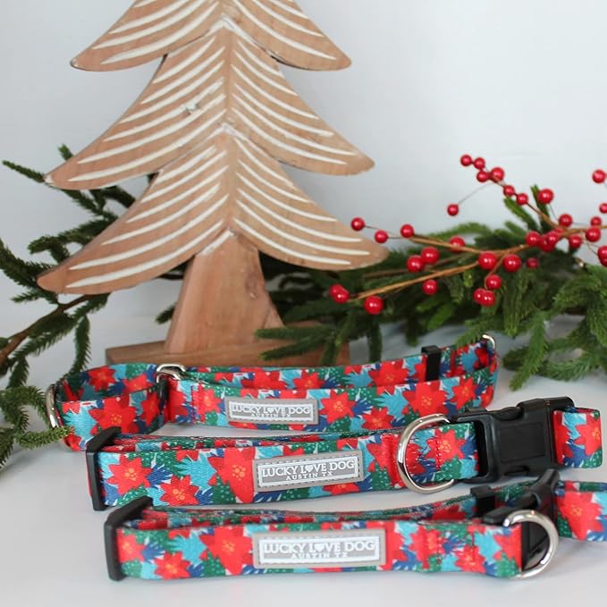 Lucky Love Dog - Adjustable Dog Collar with Easy Click Noel for Small to Large Ones, Durable, & Comfortable for Male & Female Dogs, Pet Collar for Puppies & Adult Dogs - Noel, Large