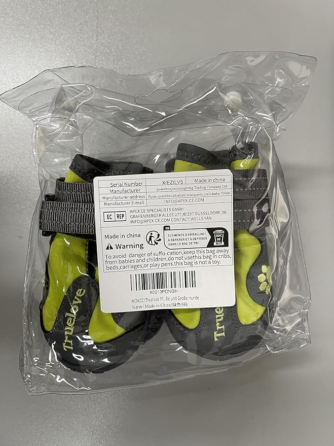 Truelove Dog Boots,Waterproof Pet Shoes with Reflective Straps for Paw Protectors Small Medium Large Dog Summer Winter Snow Outdoor Walking