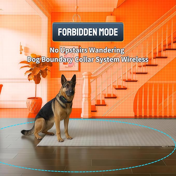 2025 Upgraded Wireless Dog Fence, Dog Training, No-Go Zone, 3-in-1 Precision Radar Electric fence for dogs, Coverage up to 1 Acre, Real-Time Distance Monitoring, Indoor & Outdoor, Medium & Large Dogs