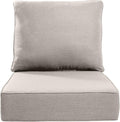 Luxury 24x24x6 Inch Outdoor Chair Cushions - Water&UV&Fade Resistant 1 Set Zippered Patio Back&Seat Cushion for Rattan Dining Rocking Swivel Chairs Loveseat Couch Sectional Sofa - Beige