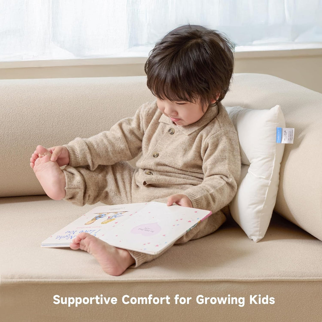 Choc chick Toddler Pillow,20X14inches Machine Washable Soft Hypoallergenic Kids Pillows,Child Cute Animal Perfect Toddler Pillows for Sleeping 2 Year Old (Bear)