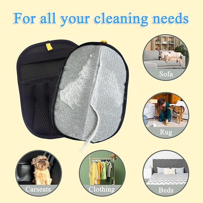 Pet Hair Removal Glove for Cats and Dogs, 2025 Upgrade Electrostatic Pet Hair Removal Gloves for Dogs and Cats, Reusable Pet Hair Remover Glove