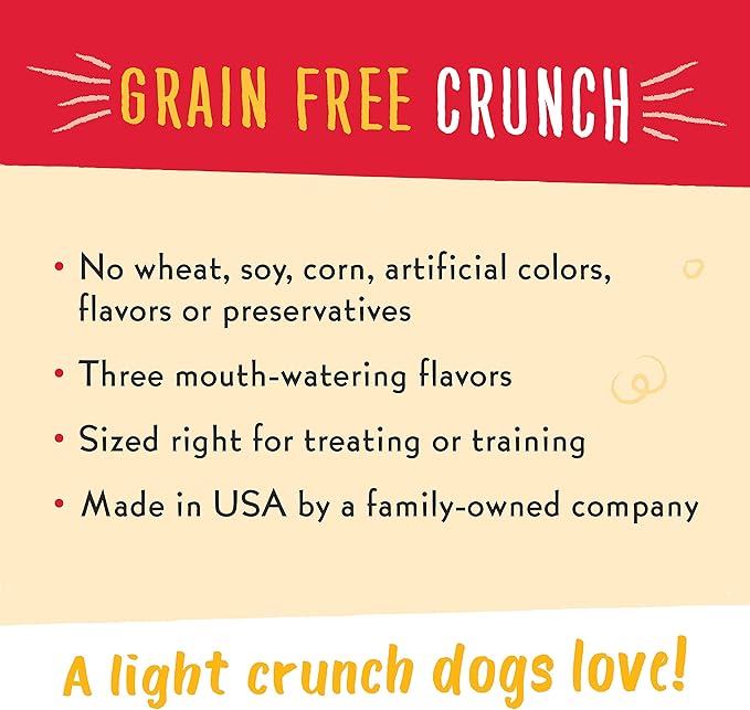 Charlee Bear Grain-Free Bear Crunch Chicken, Pumpkin & Apple Flavor - Net Wt 8 oz. (Pack of 2)