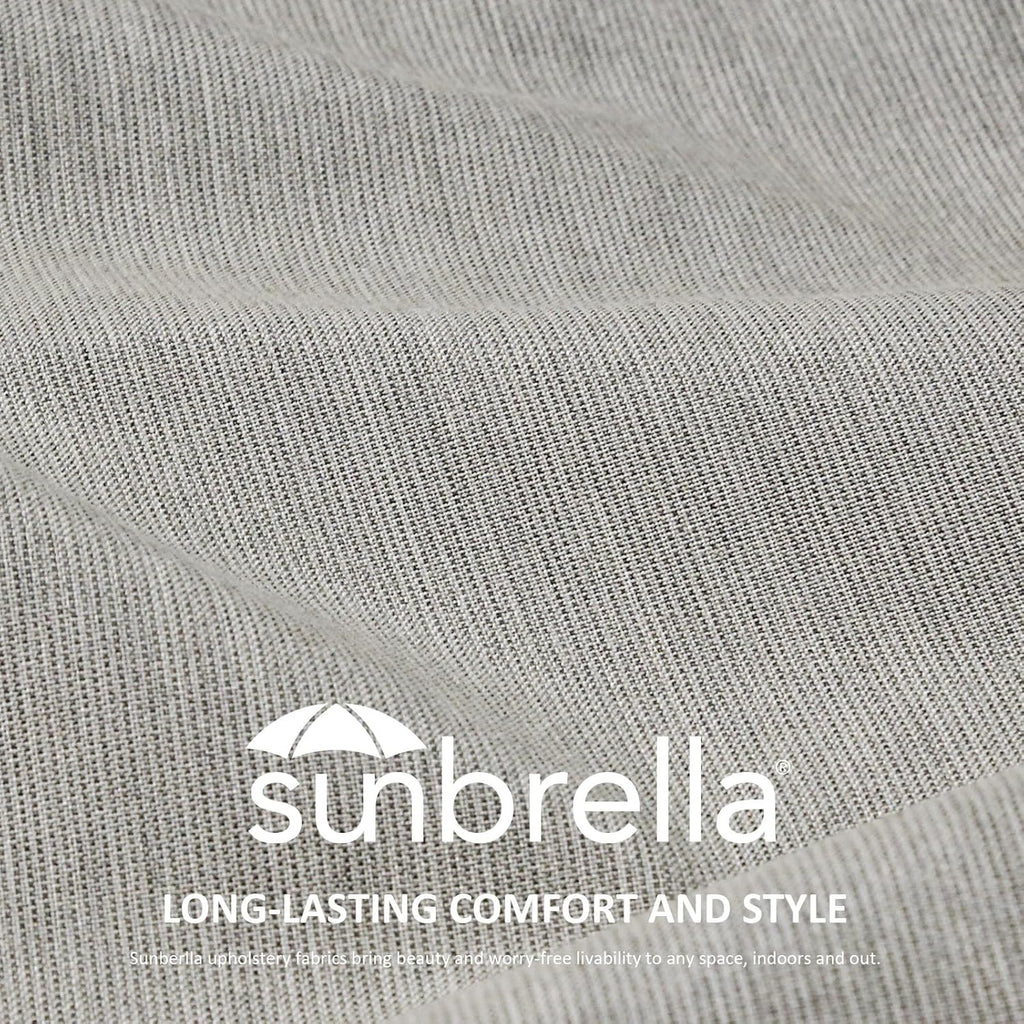 Sunbrella Outdoor Chair Cushions Set, 22" x 22", Set of 2, Water-Repellent, Fade Resistant, Deep Seat Bottom and Back Cushion for Backyard, Couch, Sofa and Patio Furniture, Specrtum Pebble