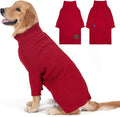 cyeollo 4XL Dog Sweater, Stretchy & Cozy Warm Dog Sweaters for Large Dogs Boy, Pullover Knit Fall Winter Sweatshirt Big Dogs Clothes, Doberman Great Dane Apparel, Red XXXXL