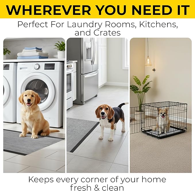 Glad for Pets Black Charcoal Puppy Pads | Puppy Potty Training Pads That ABSORB & NEUTRALIZE Urine Instantly | New & Improved Quality Dog Training Pads, 30 count