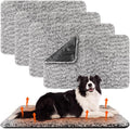 4 Pack Self Warming Cat Bed Indoor Self Heating Dog Cat Pad Washable 16 x 20 Inch Thermal Pet Kennel Pad Crate Bed Mat Reflect Body Heat for Outdoor(45 x 28 Inch)